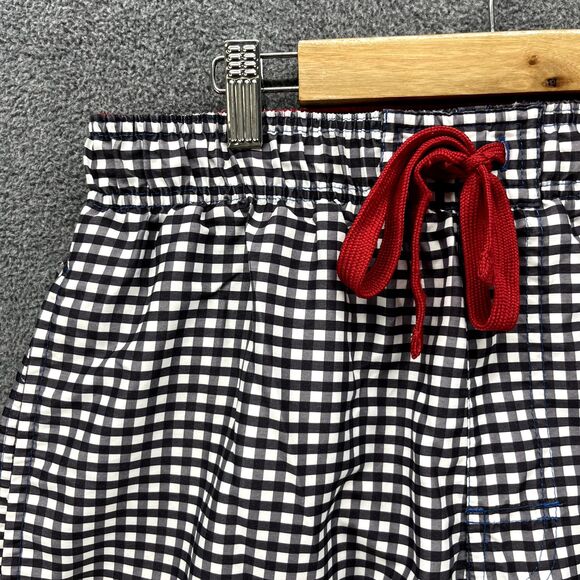 Beverly Hills Polo Club Trunks Mens Small Swimming Shorts Black White Check - Picture 3 of 14